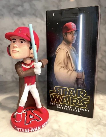 NEVER OPENED Shohei Ohtani 2022 Star Wars Ohtani Wan Kenobi; Bobblehead SGA-RARE Cover
