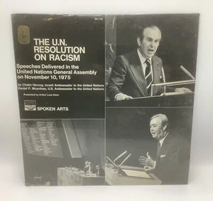 U.N. Resolution on Racism-1975 12” Record-Daniel P Moynihan; Chaim Herzog SEALED - Picture 1 of 2