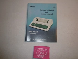 TEXAS INSTRUMENTS MODEL 820 RO OPERATOR'S MANUAL AND SYSTEM MANUAL - Picture 1 of 5