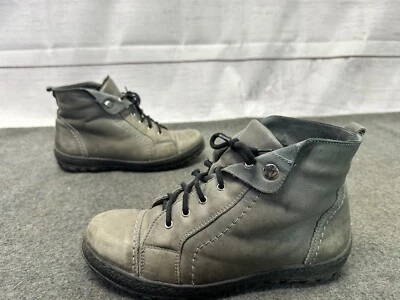 V ITALIA Kiki Mujer EE. UU. 9 Cuero Verde Con Cordones Combate Chukka Gorra Puntera Botas Foto 1 de 4