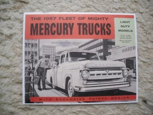 1957 MERCURY LIGHT TRUCKS SALES BROCHURE (CANADIAN) - NEW, unreserved!! - Picture 1 of 4