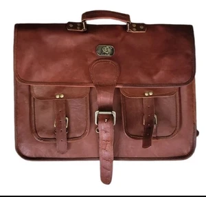 Cuero DHK 18" Vintage handgefertigte Leder Reise Messenger Büro Umhängetasche Schoß - Bild 1 von 7