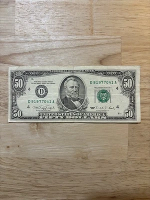 Old 50 Dollar Bill (1990) - Image 1 of 2