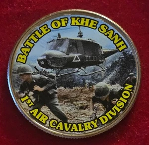 Battaglia di Khe Sanh *1ª Divisione Cavalleria Aerea* Mezzo Dollaro Colorato - Foto 1 di 4