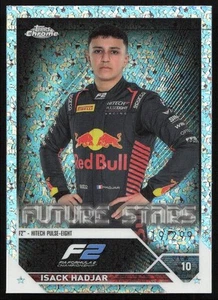 2023 Topps Chrome Formula 1 MINI DIAMOND Isack Hadjar /299 #77 A11 - Picture 1 of 2