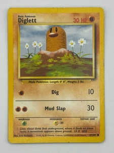 Pokemon Diglett 47/102 (HP) - Base Set - Common - Picture 1 of 2