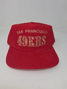 Vintage San Francisco 49ers Corduroy Snapback Hat Cap Script Old English NEW - Picture 1 of 7