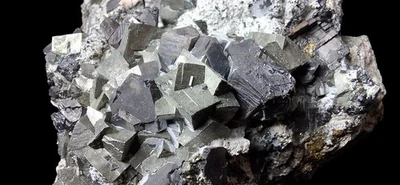 Galenit mit Pyrit Zentralrevier Freiberg Erzgebirge - Bild 1 von 4