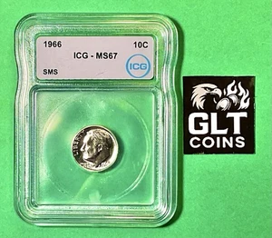 1967 Roosevelt Dime ICG MS67✦ Atemberaubende hochwertige Philly Mint Münze - Bild 1 von 4