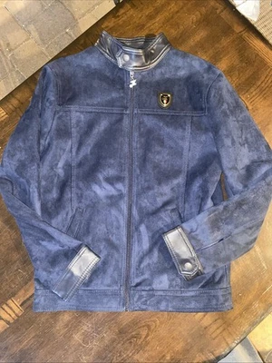 Chaqueta italiana Armani de gamuza azul Emporio & Co talla S ¡Excelente estado! Foto 1 de 4