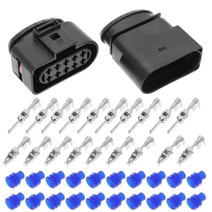 PAIR 10 Pin Car Headlight Connectors for Audi VW Skoda Seat 1J0973735 1J0973835 - Picture 1 of 7