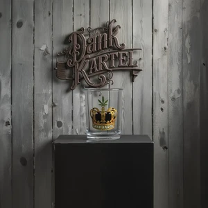 Joyas corona recuerdo coleccionable marca Dank Kartel base pesada vaso para beber - Imagen 1 de 3