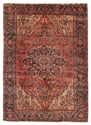 Alfombra oriental tradicional vintage anudada a mano alfombra de lana de 9'3" x 12'9" Foto 1 de 4