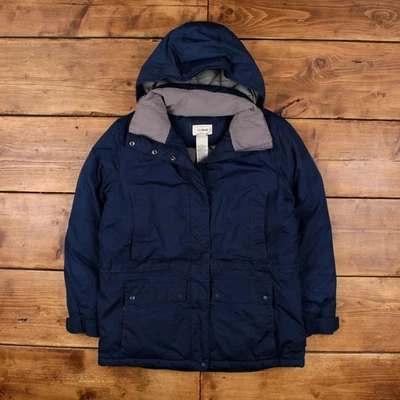 Vintage L.L.Bean Outdoor Jacket M 80s Down Parka Blue - Image 1 of 4