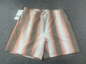 Zara Mens Elastic Waist Drawstring Built In Brief Shorts Size L Multicolor - Bild 1 von 8