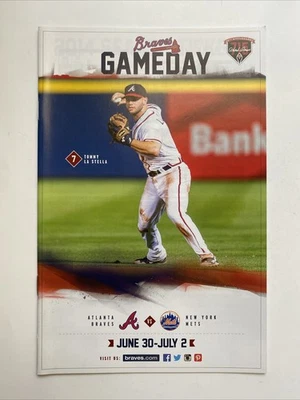 TOMMY LA STELLA Atlanta Braves Baseball 2014 Gameday Program SGA Turner Field NY - Image 1 of 2