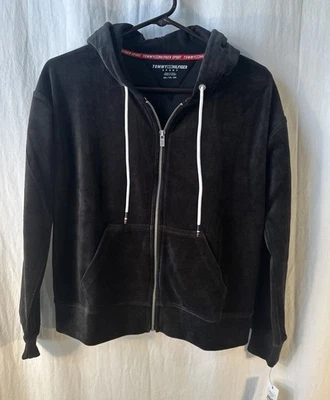 Новый с Ярлыками Tommy Hilfiger Sport бархата капюшон куртка полный молнии в полоску рукав размер XS - Изображение 1 из 4