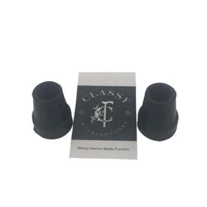 Standard Cane Tips in 1/2 inch Black - Pair - Picture 1 of 2