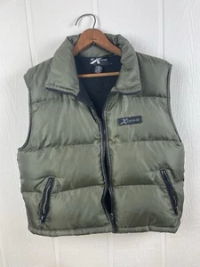Extreme Air Men’s Army Green Feather Down Fleece Lined Puffer Vest Size Large - Picture 1 of 6
