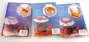 Vintage Counted Cross Stitch Jar Lid Kit Lot Of 3 - Picture 1 of 9