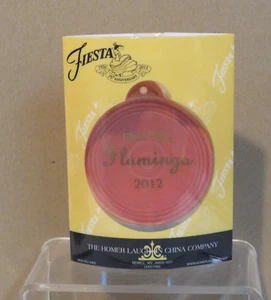 SCARCE Fiesta® FLAMINGO First Fire, 2012 Christmas Ornament Homer Laughlin HLCCA - Picture 1 of 4