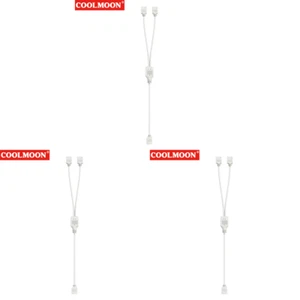 ARGB Chassis Fan Splitter 30cm 1 To 2/3/4 for PC Light Strip Fans (White 1 to 2) - Bild 1 von 11