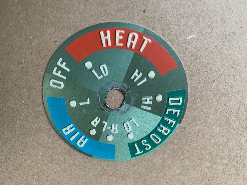 1958 EDSEL HEATER CONTROL DIAL PLATE! RANGER & PACER. NICE USED! - Image 1 of 1