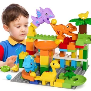 burgkidz Marble Run Building Blocks Dino Toys STEM Ball Race Track for Boys &... - Picture 1 of 9