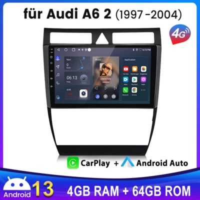 Für Audi A6 4B2 4B5 C5 1997-2005 Carplay Android13 Autoradio GPS NAVI DAB+ BT 4G - Bild 1 von 4