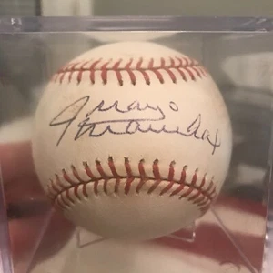 Juan Marichal Giants Autographed Signed Official MLB NL Rawlings Baseball w/Cube - Picture 1 of 5