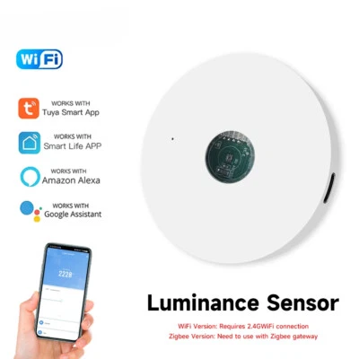 LOT WiFi Light Sensor Luminance Sensor Automation with Smart Life Device Linkage - Image 1 of 4