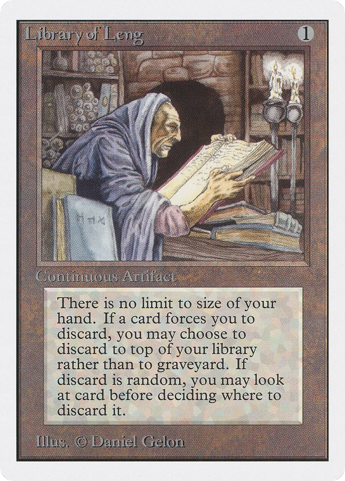 Library of Leng X (1) Unlimited Edition EX/NM MTG 4RCards - Image 1 of 1