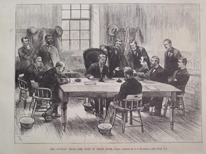 James A. Garfield Assassin Guiteau Trial New York City Harper’s Weekly Print 188 - Bild 1 von 2