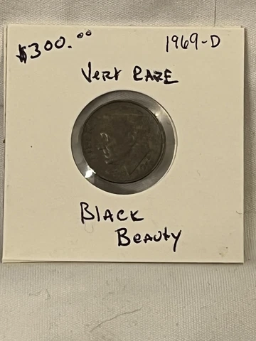 1969 D DIME, “BLACK BEAUTY”, VERY RARE ERROR Cover