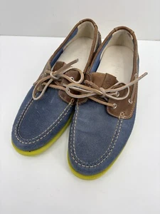 Mocassini Cole Haan Air Boat Collezione Yacht Club Scarpa Blu Giallo Pelle, 10M - Foto 1 di 11