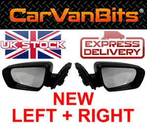 FOR FORD RANGER PX 11-22 COMPLETE DOOR MIRROR BLACK HOUSING CHROME GLASS PAIR - Picture 1 of 9