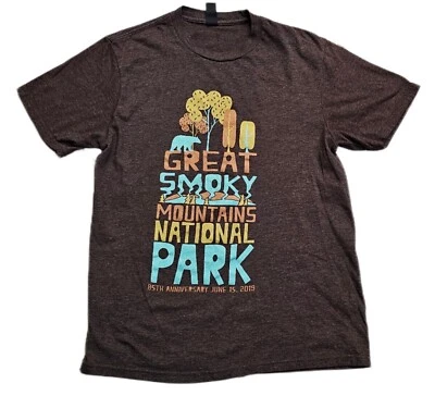 Great Smoky Mountains National Park 85th Anniversary 2019 T-Shirt Men XS TN Bear - Image 1 of 2