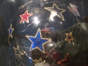 Trimsetter große 18,5" Glaskugel mit Sternen & Lichtern innen von Dillards NEU - Bild 1 von 6