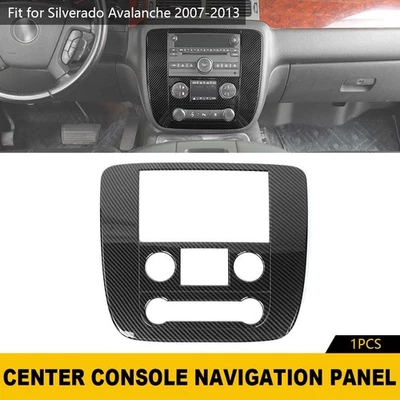 🆕Carbon Fiber Navigation GPS Bezel Cover Trim For Avalanche GMC-YUKON 2007-2013 Foto 1 de 4