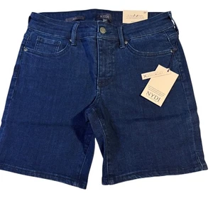 NYDJ Ella Denim Shorts Womens 8P Dark Wash Lift Tuck Technology Arise - Picture 1 of 8