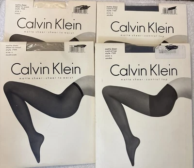 Pantimedias Calvin Klein 1994 mate transparente a la cintura estilo 700 talla C marfil hongo Foto 1 de 4