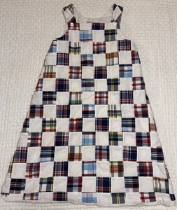 Girls Summer Dress Size 8 10 Preppy Patchwork Handmade Original Plaid - Picture 1 of 6