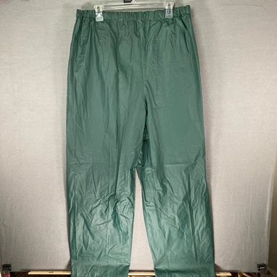 Pantalones de lluvia Coleman para hombre XLARGE verde PVC impermeables trabajo equipo al aire libre 1925 Foto 1 de 4