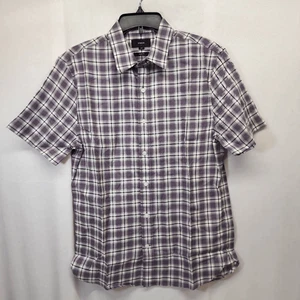 Camisa Vince Waterfront Calce Clásico A Cuadros Manga Corta Abotonada Para Hombre Talla S” - Imagen 1 de 6