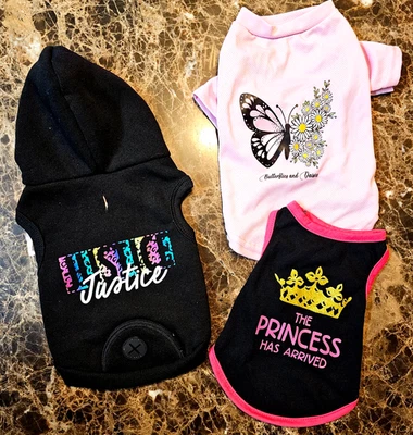 Pet Clothes for S, M Puppy Dog Jackets Vests Bandanas - Image 1 of 2