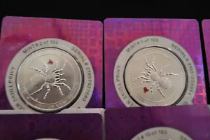 2015 Australian Funnel Web Spider 1 oz Silver Coins Red Skull Privy *Only 100* - Picture 1 of 6