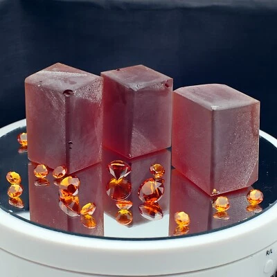 Citrino Palmeira áspero NANO resistente al calor citrino sintético laboratorio piedra preciosa #CM Foto 1 de 4