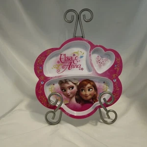 Zak! Disney Elsa & Anna BPA Free 3 Section Plate NEW - Picture 1 of 1