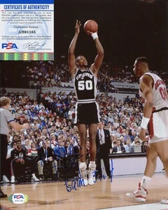 David Robinson HOF San Antonio Spurs signed PSA/DNA 8x10 photo auto autograph - Picture 1 of 1