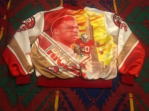 Vintage 90s Chalk Line Fanimation Jerry Rice San Francisco 49ers Jacket Size XL - Bild 1 von 14